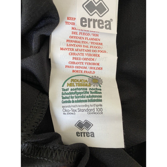 NWT ERREA Women Ramos Maglia T Shirt Crew Neck Short Sleeve Black Jersey… - Picture 7 of 8
